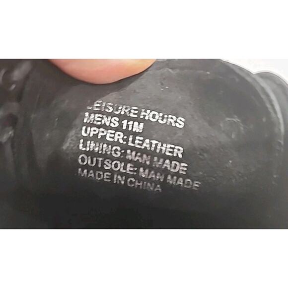 Kenneth Cole Leather Dress Shoe Mens 11M Black Leisure Hour Oxfords Work Formal - Picture 6 of 10